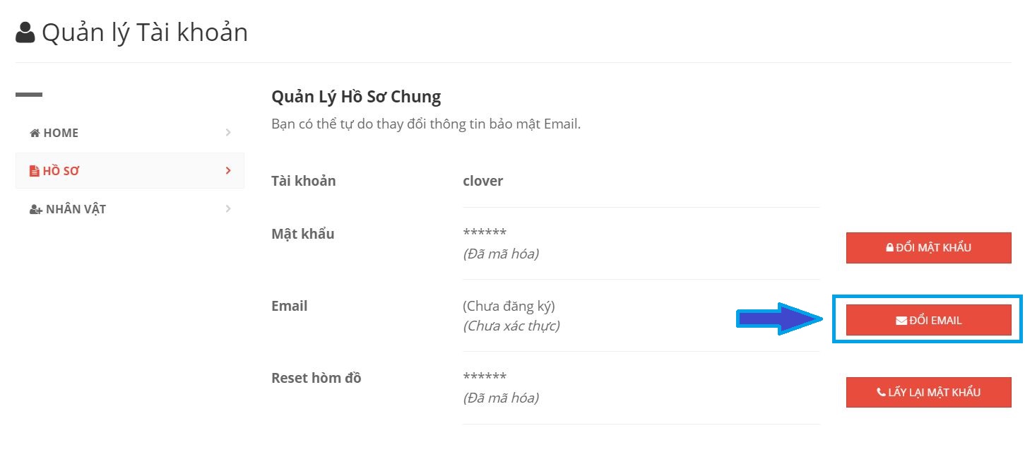 Đổi Email
